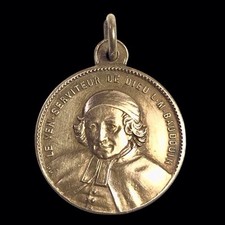 Rare Louis Marie Baudouin Venerable Servant of God Gold Plated Medal