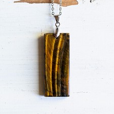 Pendentif plaque OEIL DE TIGRE