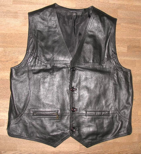 Gilet cuir pour homme en - gilet,