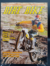 DIRT BIKE MAGAZINE APR 74 Ossa 175 SDR G.P. Maico Crash n Burn Super Hunky RIP 