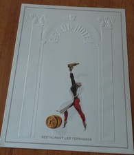 RARE COLLECTOR - LEAD/TIN MENU COVER - RESTAURANT LES TERRASSES - URIAGE