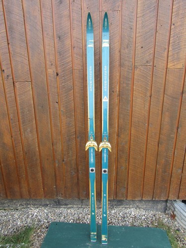 Wooden long skis old - wooden,