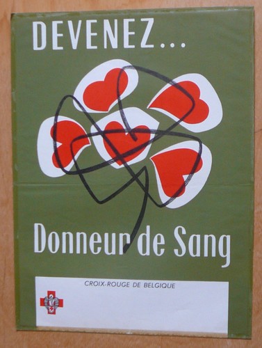 Ancienne affiche croix rouge - ancienne,