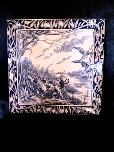 Ancien carreau faience bleue - carreau,