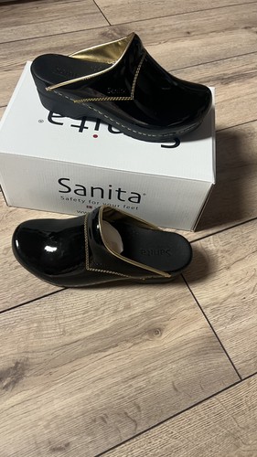 Sabot sanita noir brillant - sabot,