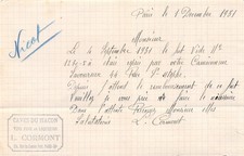 1931 INVOICE M.NICOT IN PARIS