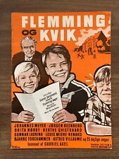 Flemming og Kvik Steen Flensmark Per Geckler 1960 Danish Movie Program
