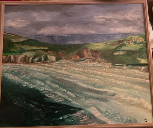 Beau tableau huile marine - huile, bord
