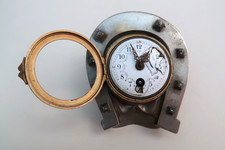 Horloge en Bronze Forme Sabot Fer à Cheval Fonctionne France 1880 Equitation