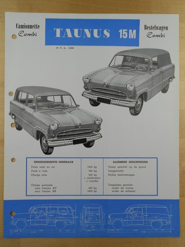 Brochure ford taunus - du, 15m