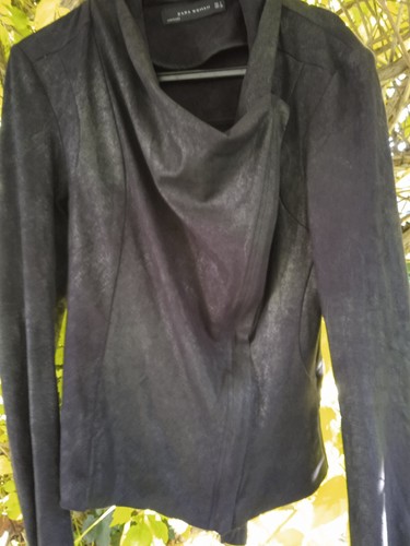 Perfecto veste cuir - fin, zara