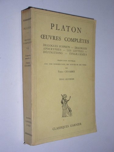 Platon oeuvres completes - -,