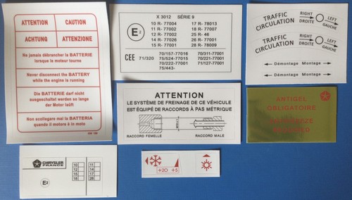 Lot autocollants matra - matra, simca