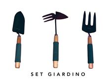 Set Jardinage 3Pezzi Palette - Houe / Râteau - Fourche Outils pour Jardin