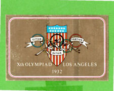 PANINI OLYMPIA 1896 1972 #97 LOS ANGELES COAT OF ARMS 1932 RECOVERED EXCELLENT REMOVED