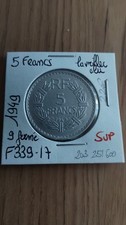 Pièce de 5 francs lavrillier alu - 9 fermé - 1949 - SUP