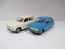 RARE LOT de 2 TALBOT 1100 S ( Simca ) Bleu et Blanc par NOREV Plastique au 1/43