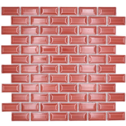 Mosaïque céramique rouge - en,