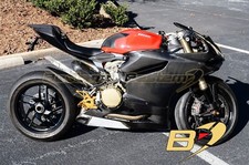Ducati 899 1199 Panigale 100% Carbon Fiber Exhaust Heat Shield Cover Fairing