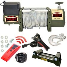 Treuil électrique Dragon Winch 12V 16000 lbs / 7257 kg, avec câble en acier 31m
