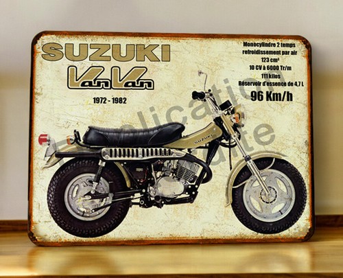Plaque métal suzuki 125 van - plaque,