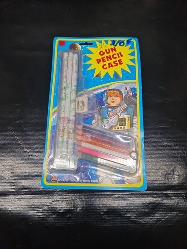 Vintage gun pencil case - gun,