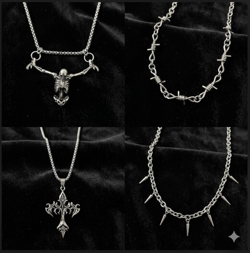 Collier homme argenté style - homme,