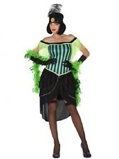 Déguisement Femme CABARET vert XS/S 36/38 Charleston Western Saloon NEUF