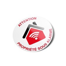 STICKERS STICKERS ALARM HOUSE SITE UNDER SURVEILLANCE ROUND (8 x 8 cm)