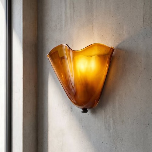 Vintage murano style amber - vintage,