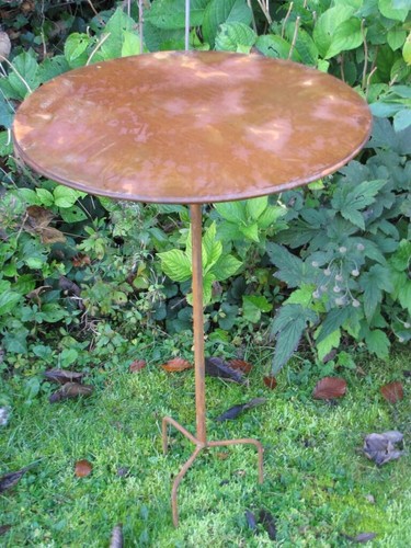 Table bistrot rouille - de,
