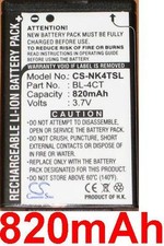 Batterie pour NOKIA 5310 6600 6600f 6700 7210 7212c 7310 7310c X3 BL-4CT  820mAh