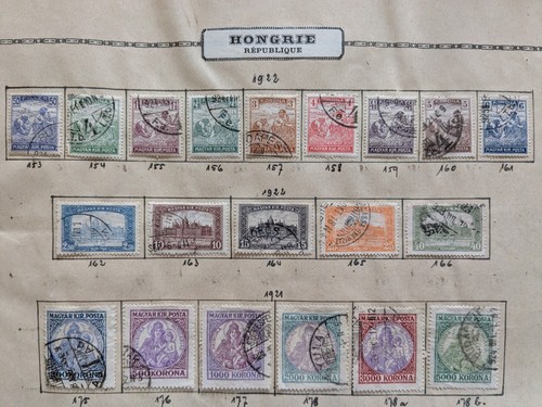 Timbres hongrie 1921 - timbres, 1921-1922