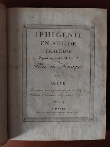 Partition iphigénie en - partition, d'iphigénie