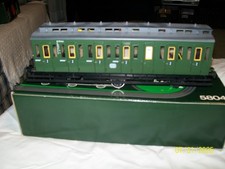MARKLIN #1 GAUGE -#5804-Green Passenger Car-C-8-OBS-used-Lighted Kit added!