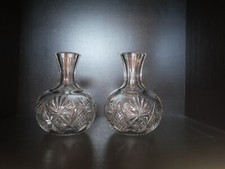 Superbe Paire de vase en cristal Tailler Baccarat ou Val Saint Lambert
