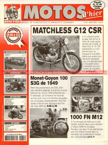 Motos hier fn - d'hier, 84