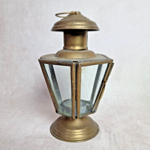 Lanterne ancienne laiton verre - ancienne,