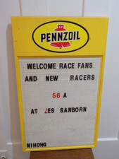 Vintage Pennzoil Plastic Letter Board Sign