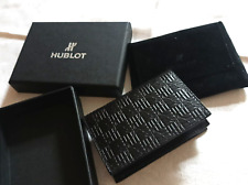 Porte-cartes HUBLOT cuir noir