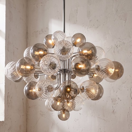 Lustre style murano livo bruma - lustre,