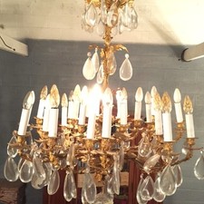 lustre louis XV bronze massif