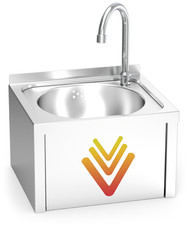 Lave-mains mural commande au