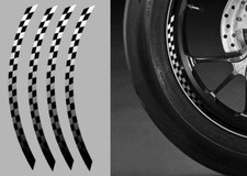 4 X STICKERS DAMIERS ROUE