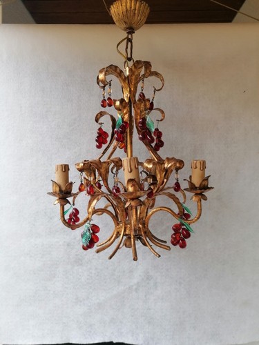 Ancien lustre pampilles - lustre, À
