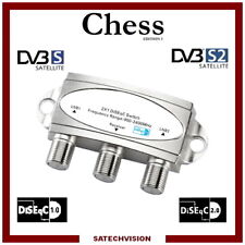 Commutateur DiSEqC 2/1 Chess, 2 Entrées Satellites 1 Sortie Récepteur HD 3D 4K