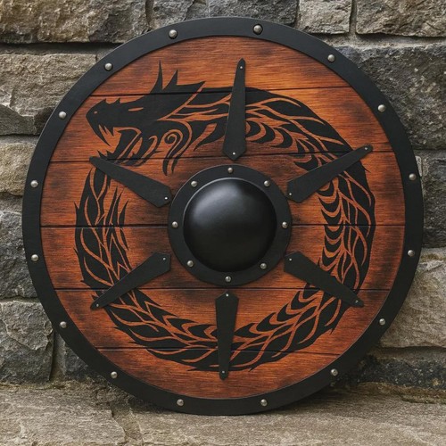 Bouclier bois viking - bouclier,