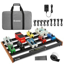 Donner DB-P300 Aluminium Effect Pedal Board Built-in Power Supply 20*12*2" Board