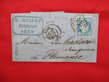 VIEUX PAPIER DEVANT DE LETTRE AGEN (47) A FLEURANCE (32) YT 60