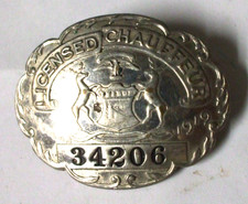Vintage 1919 MICHIGAN Chauffeur Badge #34206